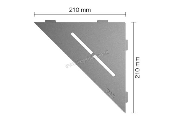  Schlüter Systems SHELF-E-S1 Planchet Pure Aluminium TSG - structuur-gecoat grijs Sterkte: 210 mm Breedte: 210 mm SES1D7TSG | 492147