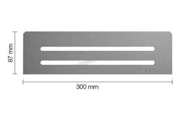  Schlüter Systems SHELF-N-S1 Planchet Wave Aluminium TSG - structuur-gecoat grijs Sterkte: 300 mm Breedte: 87 mm SNS1D10TSG | 492183
