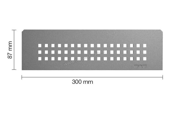  Schlüter Systems SHELF-N-S1 Planchet Square Aluminium TSG - structuur-gecoat grijs Sterkte: 300 mm Breedte: 87 mm SNS1D3TSG | 492186