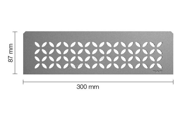  Schlüter Systems SHELF-N-S1 Planchet Floral Aluminium TSG - structuur-gecoat grijs Sterkte: 300 mm Breedte: 87 mm SNS1D5TSG | 492189
