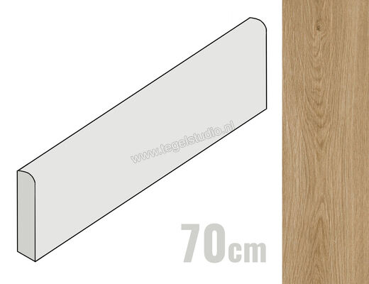  Marazzi Treverkfusion Neutral 5x70 cm Plint Mat Gestructureerd Naturale M008 | 492285
