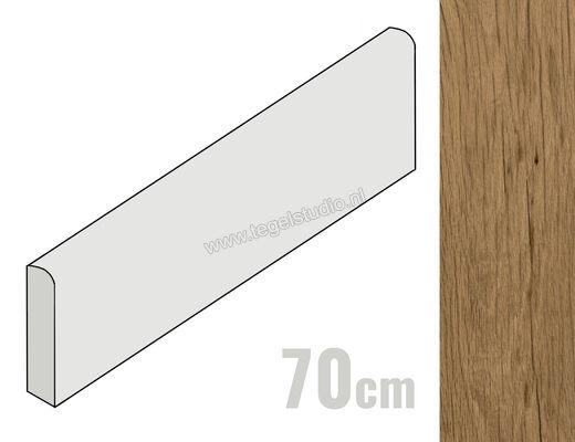  Marazzi Treverkfusion Brown 5x70 cm Plint Mat Gestructureerd Naturale M009 | 492288