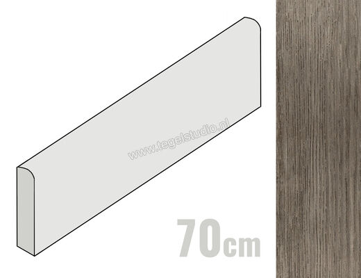  Marazzi Treverkfusion Grey 5x70 cm Plint Mat Gestructureerd Naturale M00A | 492291