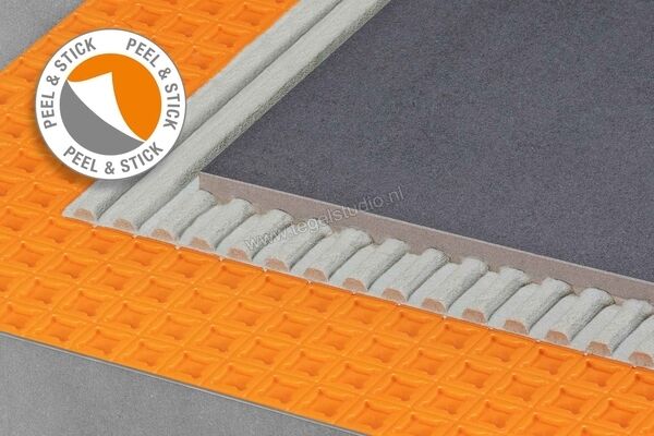  Schlüter Systems DITRA-PS Zelfklevende Decoupling mat 1 Stuk (Mat) = 0,72 m² Polypropylen Sterkte: 3,5 mm Breedte: 985 mm Lengte: 0,74 m DPSMA | 493443
