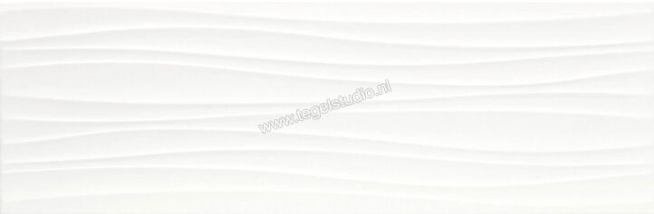 Marazzi Absolute White White 25x76 cm Wandtegel Struttura Twist 3D Glanzend Gestructureerd M023 | 52722