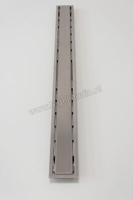 Schlüter Systems KERDI-LINE-A Profielframes Goot met de afdekkingen 80cm H=19mm - Design Solid Roestvast staal V4A EB - Roestvast staal V4A geborsteld zilver Sterkte: 19 mm Lengte: 0,8 m KLA19EB80 | 5721