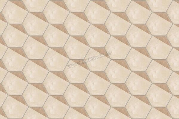  Marca Corona Terra Porzione Esagona Vers. C 21.6x25 cm Decor Mat Vlak 0395 | 60342
