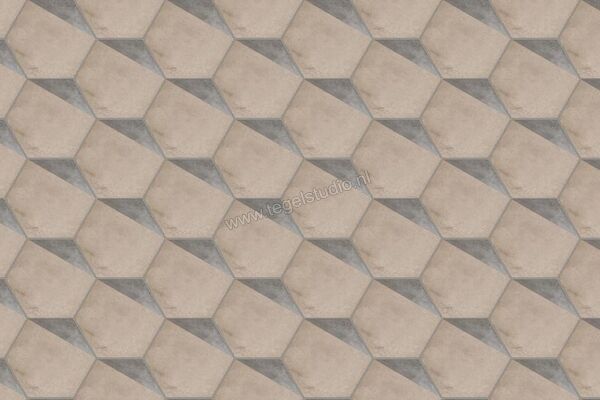  Marca Corona Terra Porzione Esagona Vers. F 21.6x25 cm Decor Mat Vlak 0396 | 60351