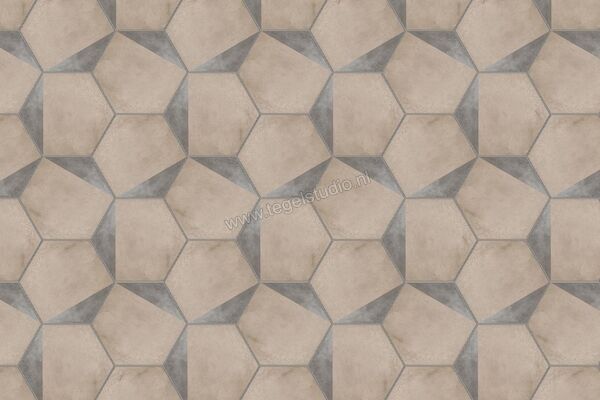  Marca Corona Terra Porzione Esagona Vers. F 21.6x25 cm Decor Mat Vlak 0396 | 60357