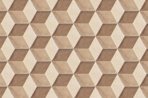  Marca Corona Terra Rombo Esagona Vers. C 21.6x25 cm Decor Mat Vlak 0397 | 60360