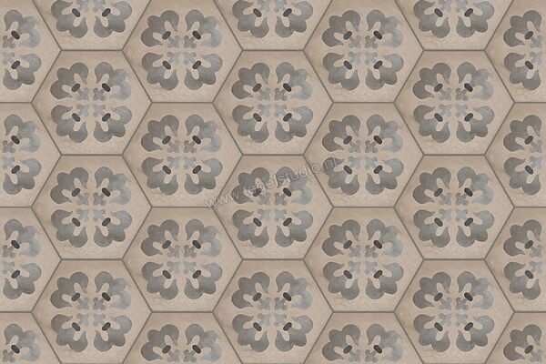  Marca Corona Terra Giglio Esagona Vers. F 21.6x25 cm Decor Mat Vlak 0406 | 60387