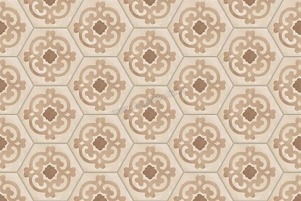  Marca Corona Terra Fiore Esagona Vers. C 21.6x25 cm Decor Mat Vlak 0415 | 60396