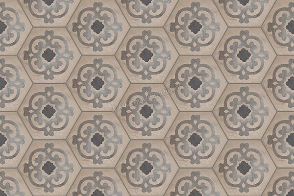  Marca Corona Terra Fiore Esagona Vers. F 21.6x25 cm Decor Mat Vlak 0416 | 60399