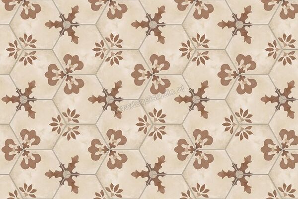  Marca Corona Terra Mix Giglio Esagona Vers. C 21.6x25 cm Decor Mix Mat Vlak 0409 | 60435