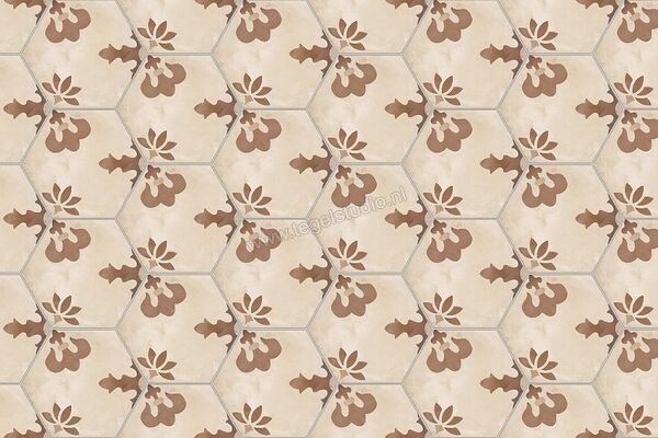  Marca Corona Terra Mix Giglio Esagona Vers. C 21.6x25 cm Decor Mix Mat Vlak 0409 | 60438