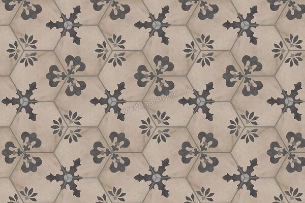  Marca Corona Terra Mix Giglio Esagona Vers. F 21.6x25 cm Decor Mix Mat Vlak 0410 | 60441