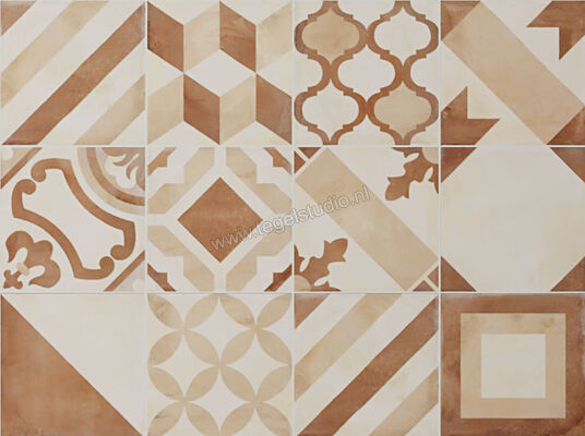  Marca Corona Terra Mix Decori 20 Vers. C 20x20 cm Decor Mix Mat Vlak 0605 | 60456