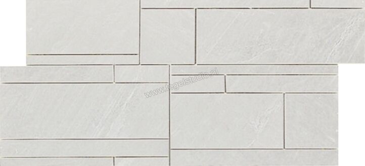 Marazzi Mystone - Lavagna Bianco 30x60 cm Wandtegel Mosaico Mat Gestructureerd Naturale MD1J | 88814